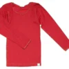 Celavi Kinder Unterhemd Korallen Rot Langarm Merino Schurwolle Ökotex100