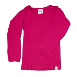 Celavi Kinder Unterhemd Pink Langarm Merino Schurwolle Ökotex100