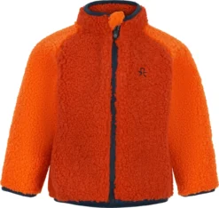 Color Kids Fleecejacke Kuschelige Teddyfleece Jacke Orange
