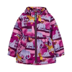 Color Kids Mädchen Regenjacke Zootiere Purple/pink