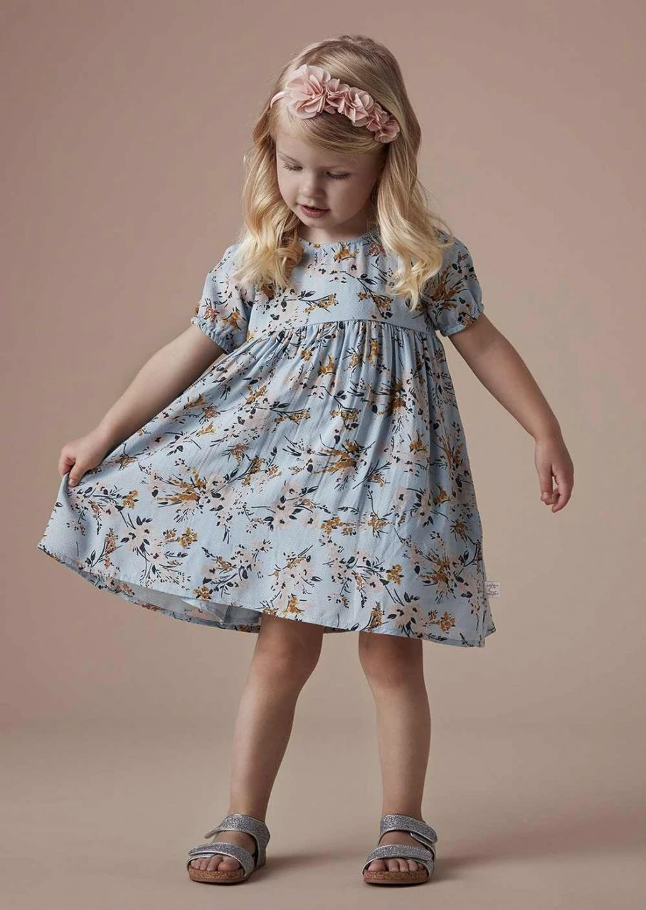 Creamie Kleid Himmelblau Flowers 2 Creamie Kleid Himmelblau Flowers – Bild 2