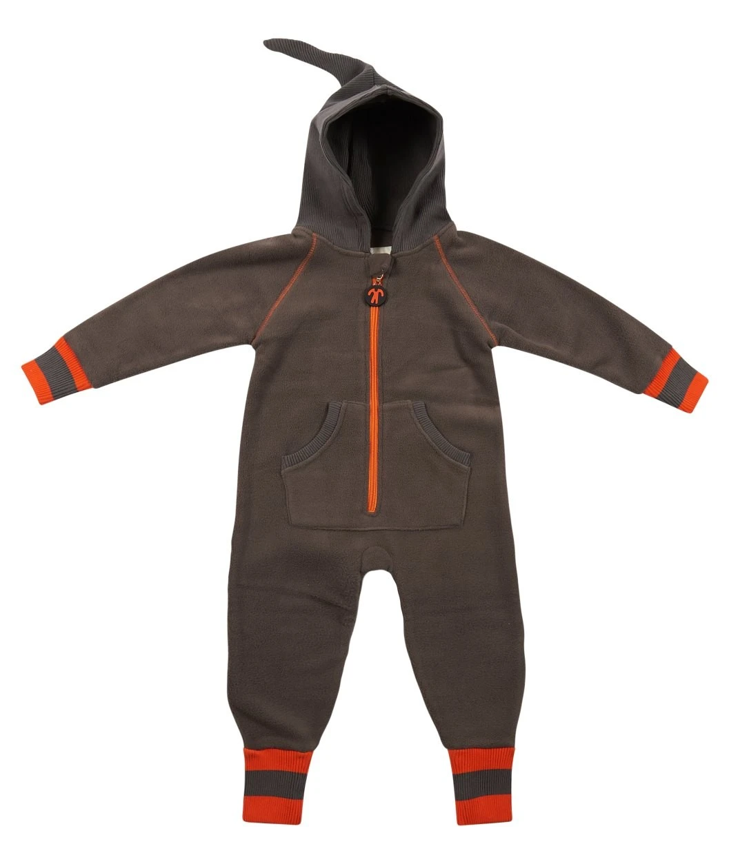 Ducksday Fleeceoverall BAGY Dunkelgrau/orange Affe 1 Ducksday Fleeceoverall BAGY Dunkelgrau/orange Affe