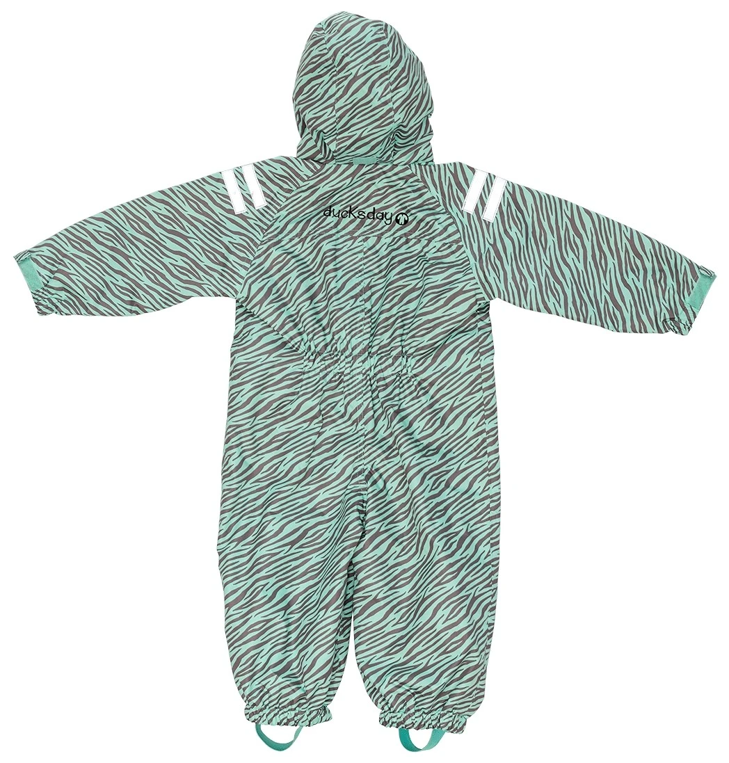 Ducksday Kinder Regenanzug Okapi Zartgrün/braun 2 Ducksday Kinder Regenanzug Okapi Zartgrün/braun – Bild 2
