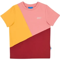 Finkid ANKKURI T-Shirt Rose Beet Red Kurzarm Colorblocking