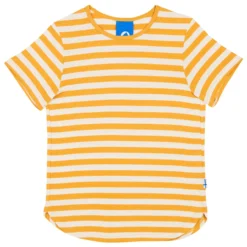 Finkid Maalari Blockstreifen T-Shirt Golden Yellow / Offwhite