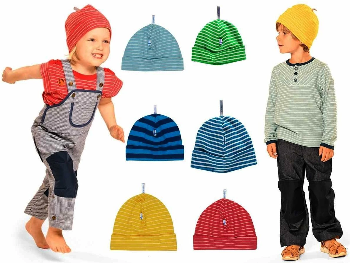 Finkid HITTI Jerseymütze Geringelt Baumwollmütze 3 Finkid HITTI Jerseymütze Geringelt Baumwollmütze – Bild 3