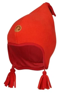 Finkid Pipo Fire/red Winter Fleecemütze Mit Baumwollfutter