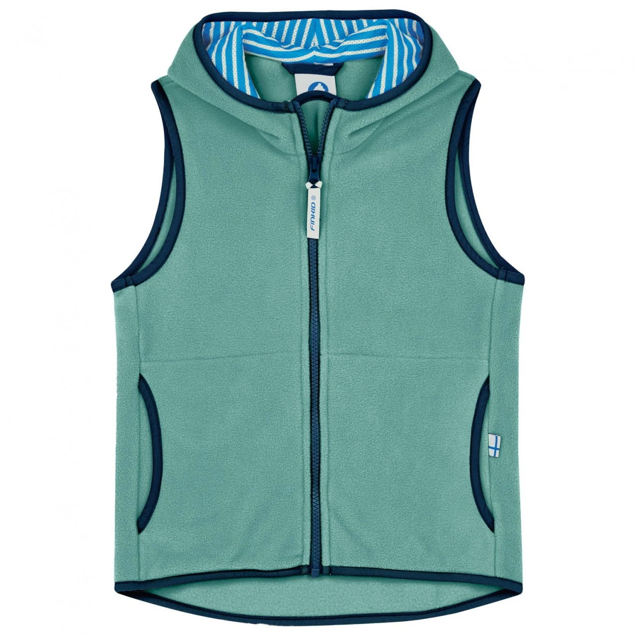 Finkid POPPELI Kinder Fleeceweste Trellis/navy 1 Finkid POPPELI Kinder Fleeceweste Trellis/navy