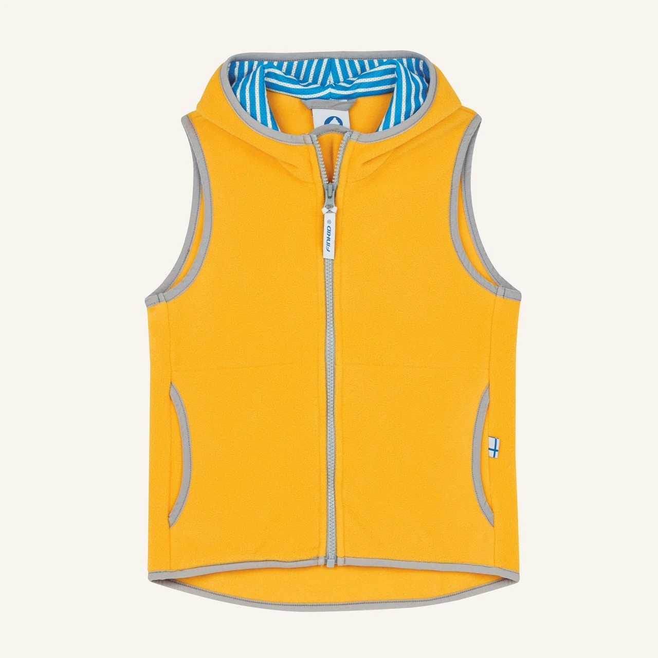 Finkid POPPELI Fleeceweste Yellow/storm 1 Finkid POPPELI Fleeceweste Yellow/storm