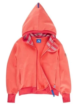 Finkid Pulssi Coral/fire Sweatjacke Zip-In Jacke Mit Kapuze
