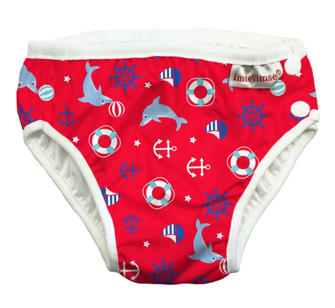 ImseVimse Schwimmwindel Rot Delfin & Anker 1 ImseVimse Schwimmwindel Rot Delfin & Anker