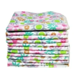 ImseVimse Pflegetücher Flowers 10er Pack Wiederverwendbare Feuchttücher