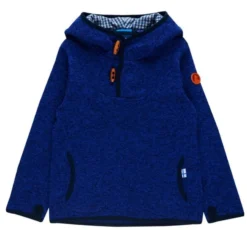 Finkid Jussi Sport Ink Melange / Navy Kapuzenpulli Strickfleece Fleecepullover