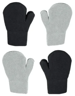 Celavi Kinder Fäustlinge 2er Pack Wollhandschuhe Magic Stretch