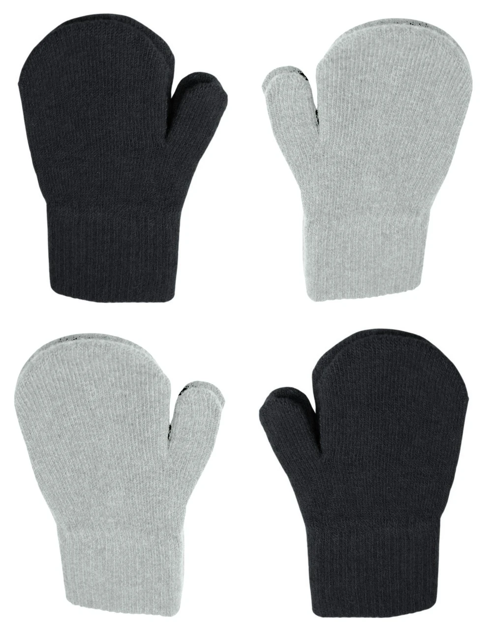 Celavi Kinder Fäustlinge 2er Pack Wollhandschuhe Magic Stretch