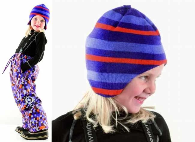 Minymo Wintermütze Strickmütze Now69 Ringel Violett-pink 2 Minymo Wintermütze Strickmütze Now69 Ringel Violett-pink – Bild 2