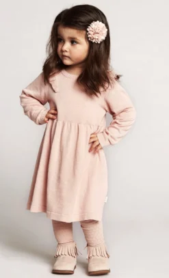 Creamie Mädchen Strickkleid Rosa Mit Kleinen Rüschen