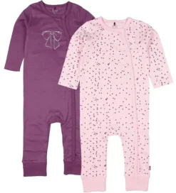 MeToo Baby Schlafanzüge Lilac/rose 2er Pack Organic Baumwolle GOTS