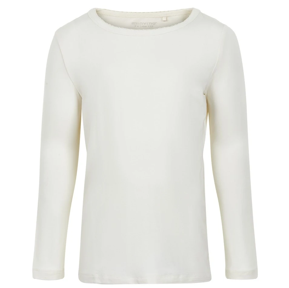 Minymo Mädchen Langarmshirt Cremeweiß Viskose Aus Bambus 1 Minymo Mädchen Langarmshirt Cremeweiß Viskose Aus Bambus