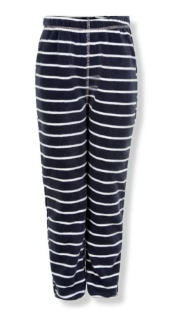 Minymo Mädchen Fleecehose Le87 Navy/weiß Geringelt Mit Rose