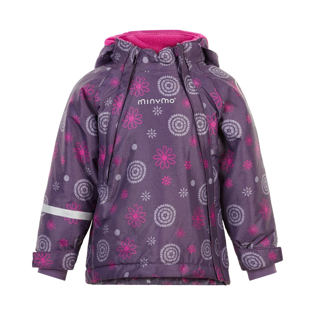 Minymo Mädchen Winterjacke Loganberry Flowers Lila Doppelzipper 3 Minymo Mädchen Winterjacke Loganberry Flowers Lila Doppelzipper – Bild 3