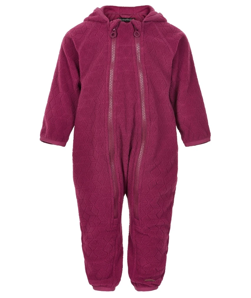 Minymo Mädchen Fleece-Overall Red Plum 1 Minymo Mädchen Fleece-Overall Red Plum