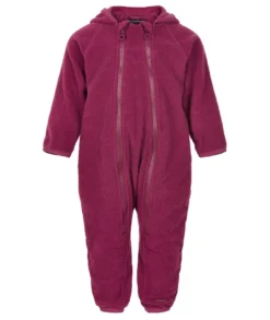 Minymo Mädchen Fleece-Overall Red Plum