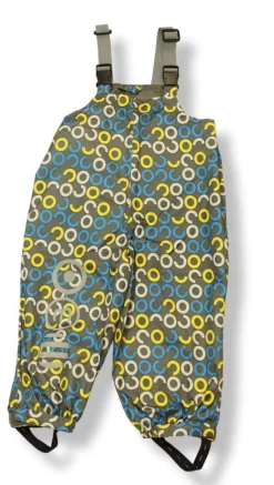 Minymo Baby Regenhose Retro Ringe Azur/gelb Kind16