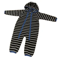 Minymo Jungen Fleeceoverall Le88 Navy/weiß Gestreift Mit Royal