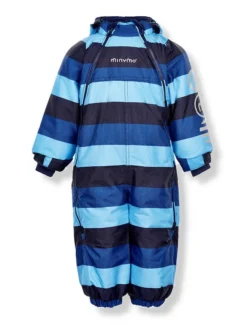 MINYMO Schneeanzug Skianzug Blockstreifen Lightblue/nautical Le89
