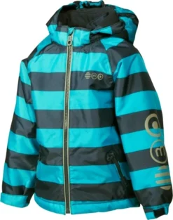 MINYMO Winterjacke Bing15 Blockstreifen Blau