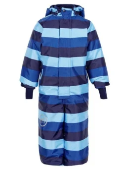 Minymo Skianzug Atmungsaktiv Navy/lightblue Blockstreifen Le92