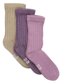 Minymo 3er Pack Funktionssocken ORCHID Socken Mit Wolle Und Viskose