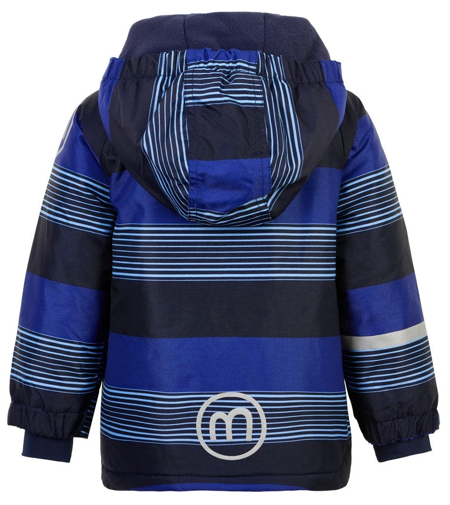 Minymo Winterjacke Placid Blue Gestreift Doppelzipper 2 Minymo Winterjacke Placid Blue Gestreift Doppelzipper – Bild 2