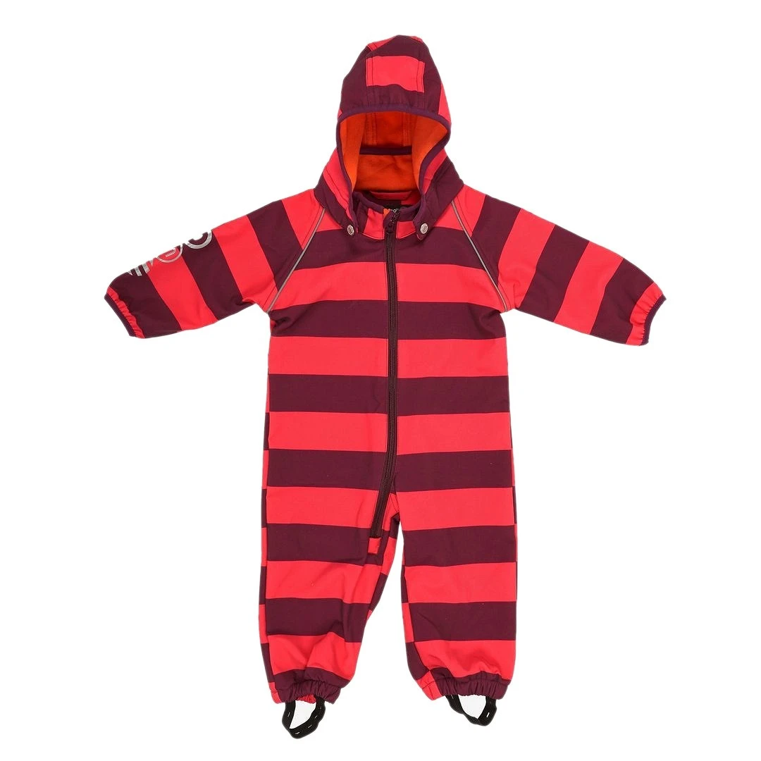 Minymo Softshellanzug Winn86 Blockstreifen Purple/pink 1 Minymo Softshellanzug Winn86 Blockstreifen Purple/pink