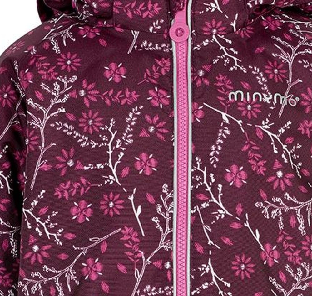 MINYMO Mädchen Winterjacke OXFORD Grape Flowers 3 MINYMO Mädchen Winterjacke OXFORD Grape Flowers – Bild 3