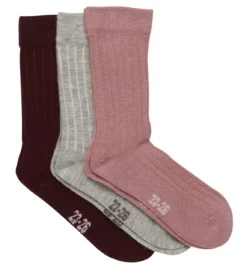 Minymo Mädchen Funktionssocken LILAC 3er Pack Socken Mit Wolle Und Viskose