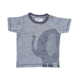 People Wear Organic T-Shirt Elefant Grau Melange Kurzarm