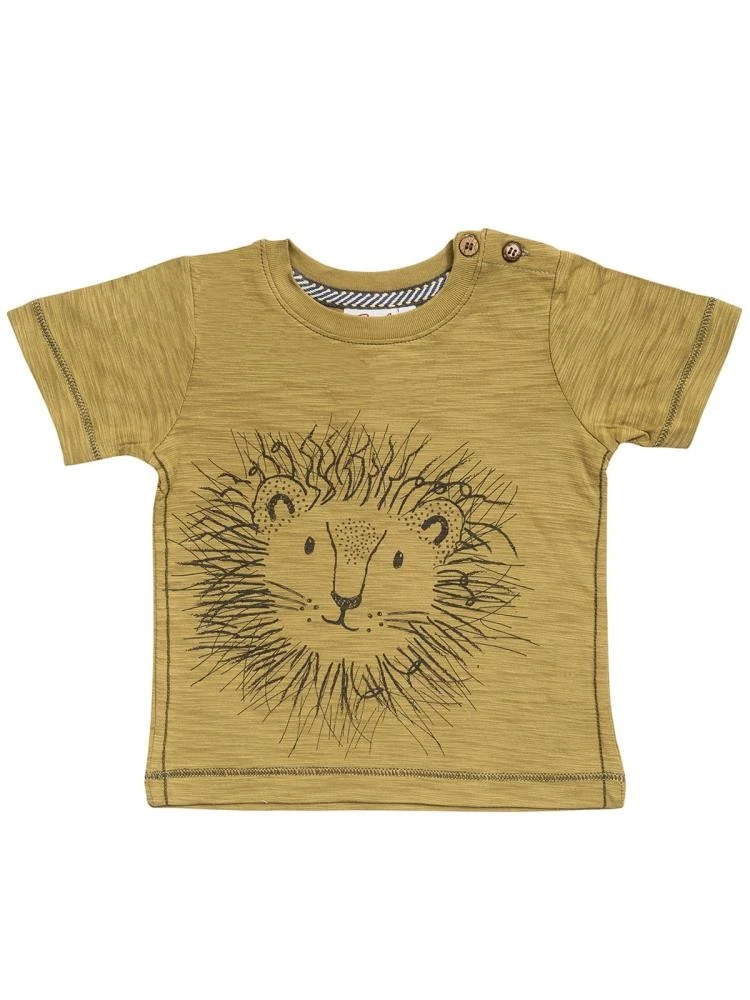 People Wear Organic T-Shirt Löwe Khaki Kurzarm 1 People Wear Organic T-Shirt Löwe Khaki Kurzarm