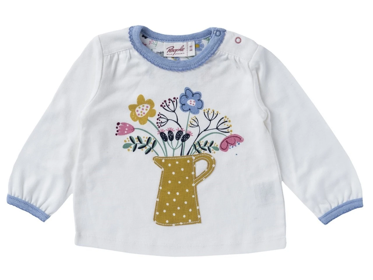 Mädchen Langarmshirt Blumen Offwhite Aus Bio Baumwolle (GOTS) 2 Mädchen Langarmshirt Blumen Offwhite Aus Bio Baumwolle (GOTS) – Bild 2