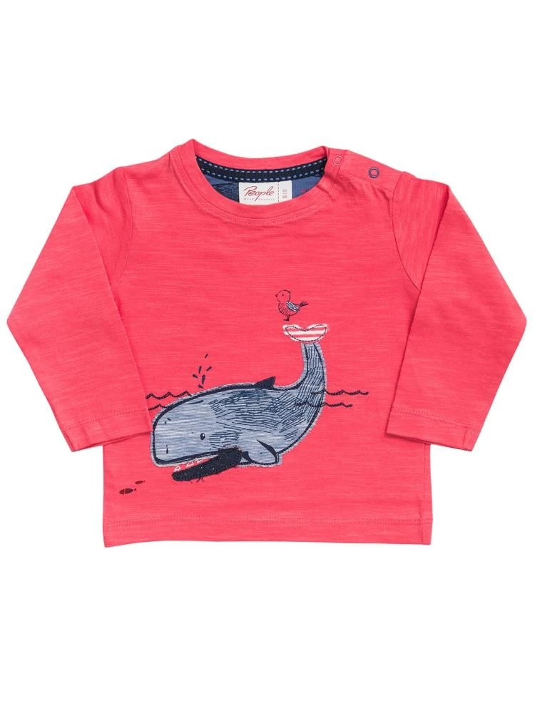 People Wear Organic Langarmshirt Hellrot Wal Biobaumwolle 1 People Wear Organic Langarmshirt Hellrot Wal Biobaumwolle