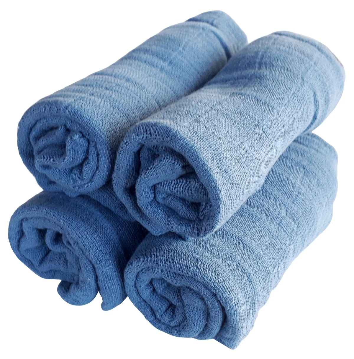 Pippi Babywear Mulltücher 4er Pack Mittelblau Organic Baumwolle 1 Pippi Babywear Mulltücher 4er Pack Mittelblau Organic Baumwolle