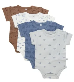 Pippi Bodys 4er Pack Traktor + Hubschrauber Kurzarm