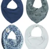 Pippi Baby Halstücher Blue Mix 4er Pack Dreieckstücher