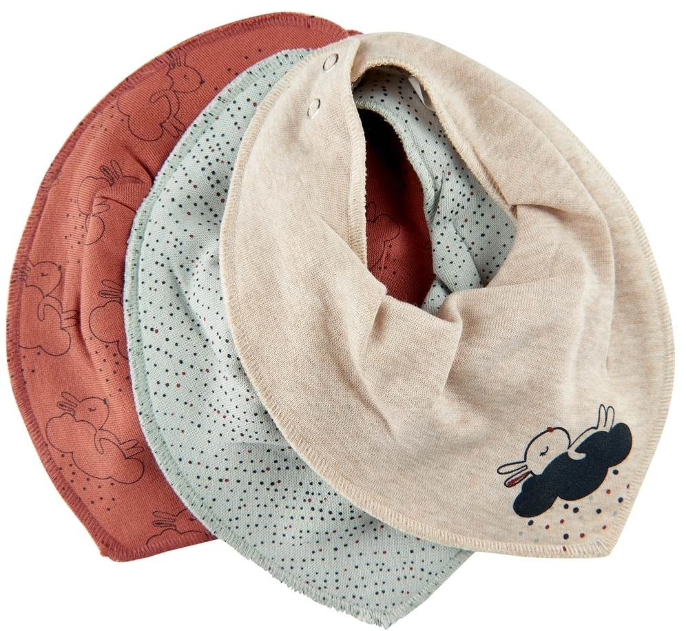 Pippi Baby Dreieckstücher 3er Pack Häschen + Punkte 1 Pippi Baby Dreieckstücher 3er Pack Häschen + Punkte