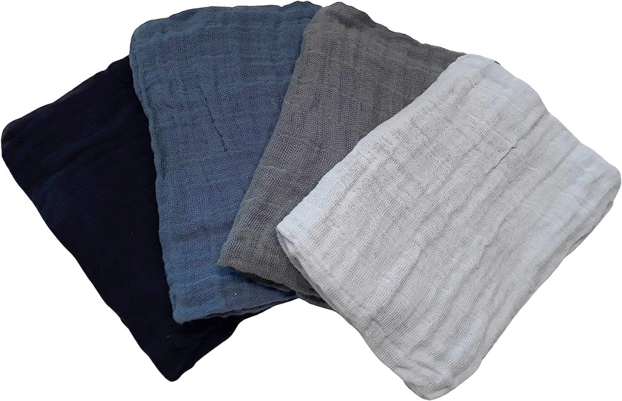 Pippi Babywear Mulltücher Blue Wave 4er Pack Organic Spucktücher 2 Pippi Babywear Mulltücher Blue Wave 4er Pack Organic Spucktücher – Bild 2