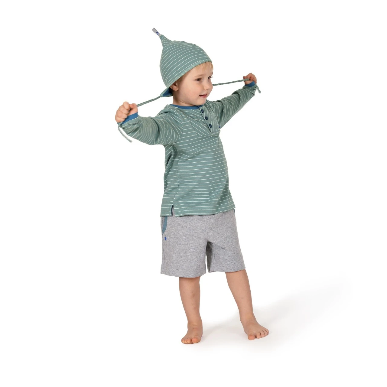 Finkid Popi Baumwollmütze Zum Binden 3 Finkid Popi Baumwollmütze Zum Binden – Bild 3