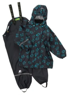 CeLaVi Regenset Blau Mit Krabben Regenhose + Regenjacke