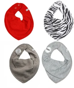 Pippi Halstücher 4er Pack Zebra Mix