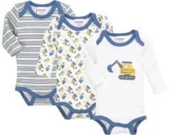 Schnizler Langarmbody 3er Pack Bagger + Streifen